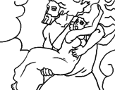 Desenho O rapto de Perséfone pintado por TESTE PRETO E BRANCO