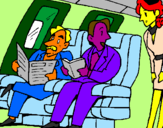 Desenho Passageiros no avião pintado por O Guerreiro  24