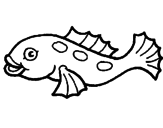 Desenho Peixe pintado por pescaria