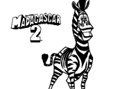 Desenho Madagascar 2 Marty pintado por MARTIN