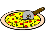 Desenho Pizza pintado por cris