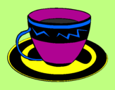 Desenho Taça de café pintado por julia