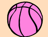 Desenho Bola de basquete pintado por mel