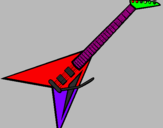 Desenho Guitarra elétrica II pintado por ph