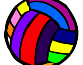 Desenho Bola de voleibol pintado por taciANE