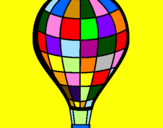 Desenho Balão de ar quente pintado por Blão colorido