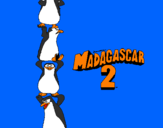 Desenho Madagascar 2 Pingüinos pintado por gavioes