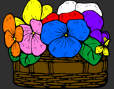 Desenho Cesta de flores 12 pintado por gavioes