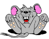Desenho Rato a rir pintado por pipa