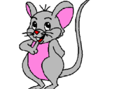 Desenho Rato pintado por pipa