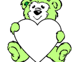 Desenho Urso apaixonado pintado por urso