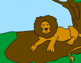 Desenho O Rei Leão pintado por andrei