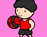 Desenho Jogador de basquete pintado por sarah