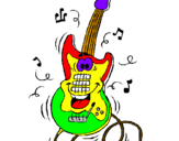 Desenho Guitarra pintado por joão