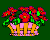 Desenho Cesta de flores 10 pintado por fabiola laine