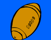Desenho Bola de futebol americano pintado por david