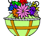 Desenho Cesta de flores 11 pintado por mariaselma luzia