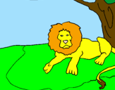 Desenho O Rei Leão pintado por Arthur