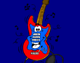 Desenho Guitarra pintado por anónimo