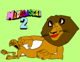 Desenho Madagascar 2 Alex pintado por o leao do madagascar 2