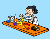Desenho Técnico de laboratório pintado por Alê