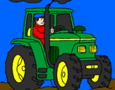 Desenho Tractor em funcionamento pintado por keuller  de  moraes