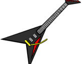 Desenho Guitarra elétrica II pintado por Joey
