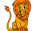 Desenho Leão pintado por leao,