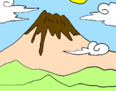 Desenho Monte Fuji pintado por Tiago 50