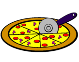 Desenho Pizza pintado por gian     lucas