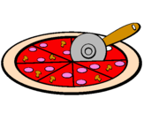 Desenho Pizza pintado por catarina