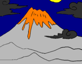 Desenho Monte Fuji pintado por tulio
