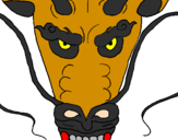Desenho Cabeça de dragão pintado por tamires