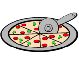 Desenho Pizza pintado por jamile