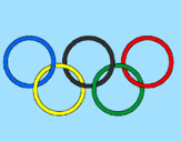Desenho Argolas dos jogos olimpícos pintado por Filipa Santos