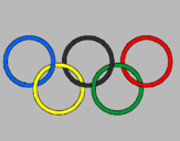 Desenho Argolas dos jogos olimpícos pintado por monica