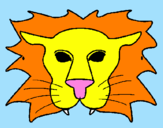 Desenho Leão pintado por nelson fonseca