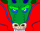 Desenho Cabeça de dragão pintado por nelson fonseca
