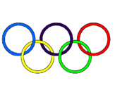 Desenho Argolas dos jogos olimpícos pintado por andre