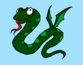 Desenho Serpente com asas pintado por lucas 1133