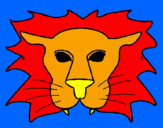Desenho Leão pintado por jeandersondsc