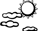 Desenho Sol e nuvens 2 pintado por marcela