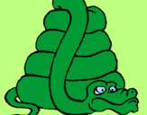 Desenho Serpente grande pintado por CcrisKiityy