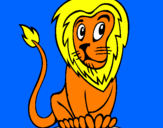 Desenho Leão pintado por Brandon Ian