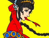 Desenho Princesa chinesa pintado por nana