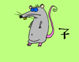 Desenho Rato pintado por alexander
