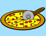 Desenho Pizza pintado por Entony S. Camargo
