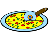 Desenho Pizza pintado por Laudo