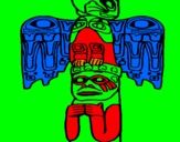 Desenho Totem pintado por gustavo