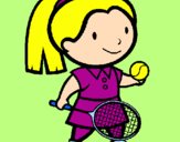 Desenho Rapariga tenista pintado por CcrisKiityy